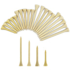 Pack 100 Pcs Golf Tees 4 Sizes Wooden Bamboo Golf Ball Holder Wholesale Golf Accessories Custom Golf Tee Practice Drop Ship