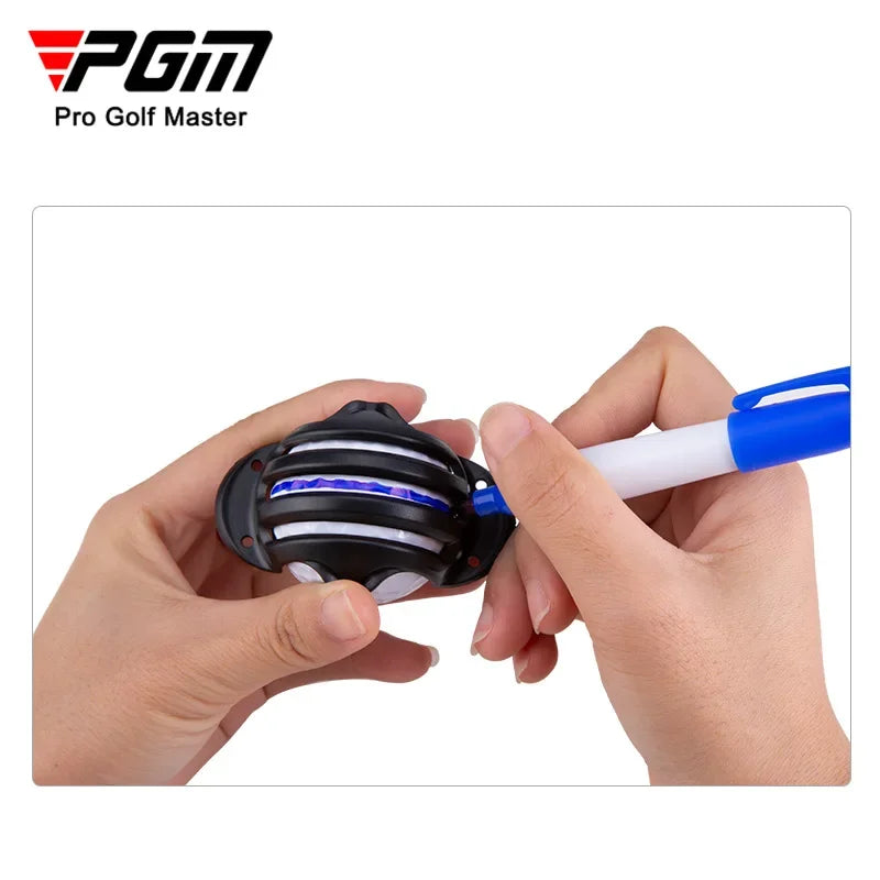 1Pc Golf Ball Line Liner Drawing Marking Alignment Putting Tool and 2 Pieces Golf Ball Marker Pen, Golf Scribe Accessories