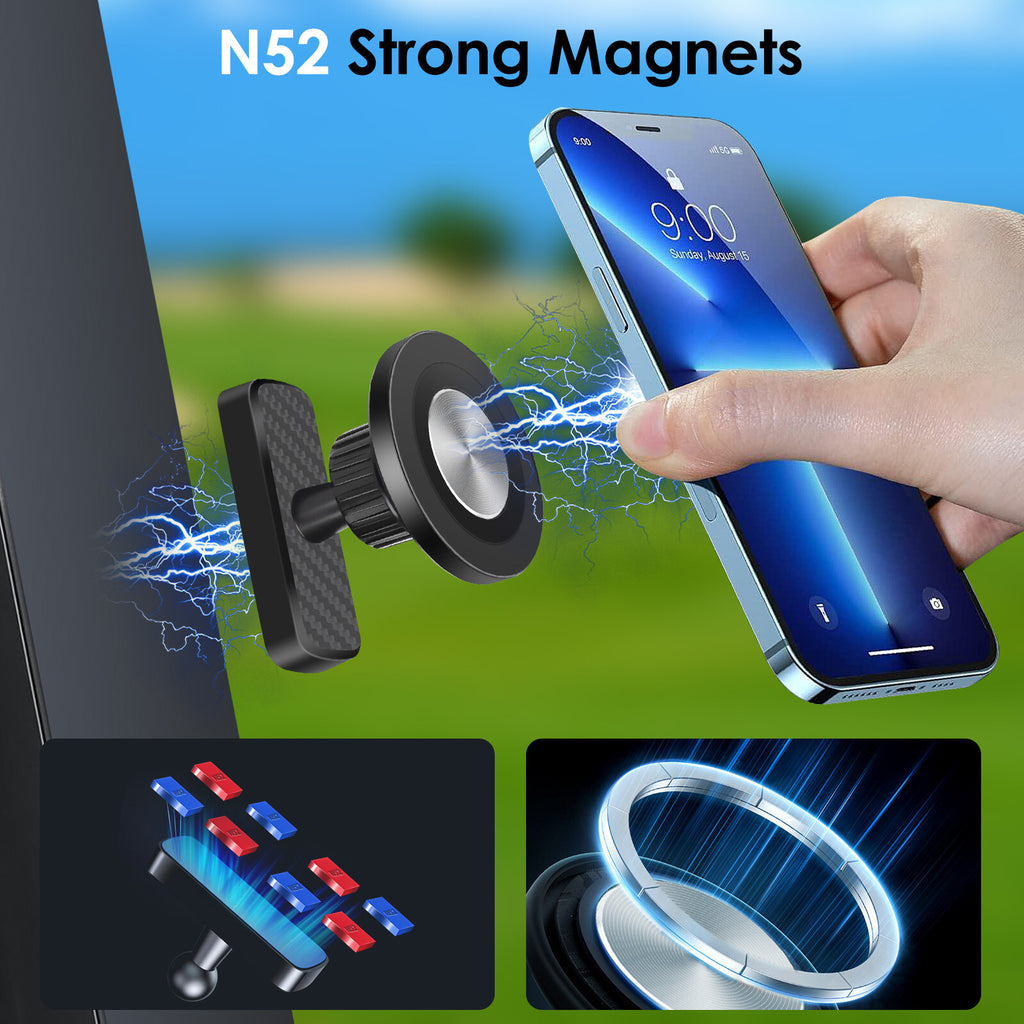 Strong Magnetic Phone Holder for Gym Golf Cart 360 Rotation Magsafe Phone Holder
