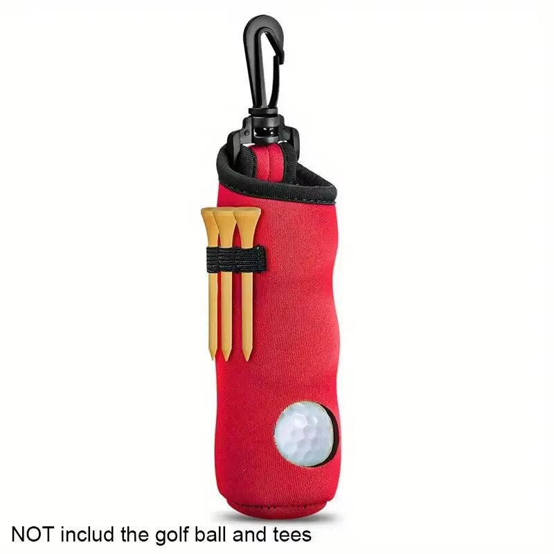 1Pc Golf Tee Holder, Golf Ball Carry Bag Pouch Golf Ball Holder Keychain Belt Clip, Golf Gifts Accessories
