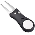 1PCS Foldable Golf Divot Repair Tool with Ball Marker - Switchblade Style Pitch Fork & Groove Cleaner Portable Golf Accessories