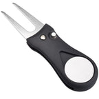 1PCS Foldable Golf Divot Repair Tool with Ball Marker - Switchblade Style Pitch Fork & Groove Cleaner Portable Golf Accessories