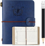 Golf Scorecard Book with Pencil Leather Golf Journal Scorecard Holder Accessorie