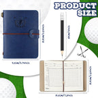 Golf Scorecard Book with Pencil Leather Golf Journal Scorecard Holder Accessorie